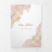 Rosa Marmordesign-Trifold-Broschüre Dreifach Gefaltete Karte (Cover)