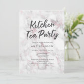 Rosa Marmordusche Einladung (Stehend Vorderseite)