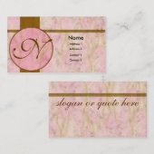 Rosa Marmoreinlegearbeit Visitenkarte (Vorne/Hinten)