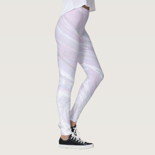 Rosa Marmorentwurf Leggings (Rechts)