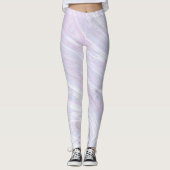 Rosa Marmorentwurf Leggings (Vorderseite)