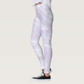 Rosa Marmorentwurf Leggings (Links)