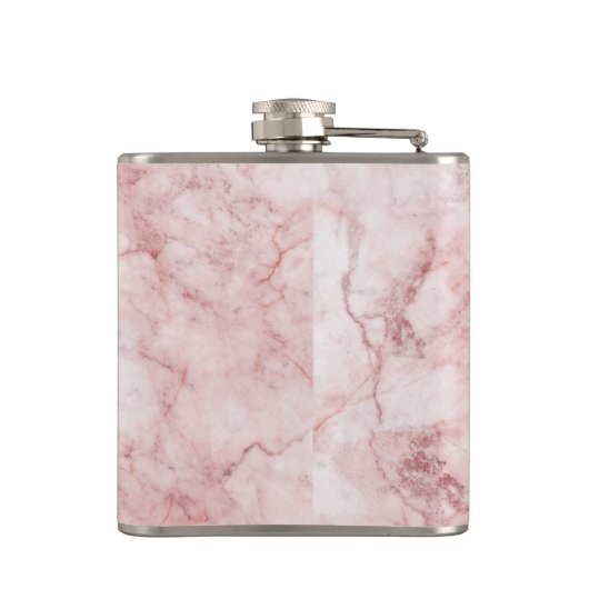 Rosa Marmorflasche Flachmann (Rückseite)