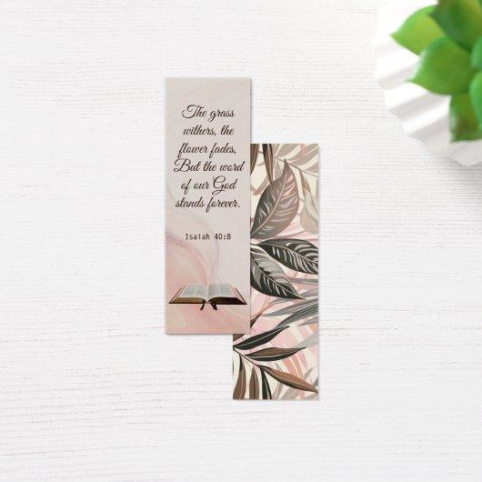 Rosa Marmorflora Elegante Bibelschrift Verse (Schreibtisch)