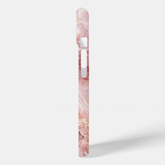 Rosa Marmorgehäuse mit aufwändiger Einfärbung Case-Mate iPhone Hülle (Rückseite / Links)