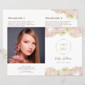 Rosa Marmorgestaltung Doppelbroschüre (Vorne/Hinten)