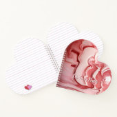 rosa Marmorherz Notizblock (Innenseite)