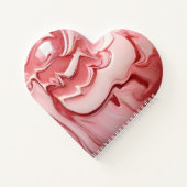 rosa Marmorherz Notizblock (Rückseite)