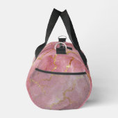 Rosa Marmorhintergrund mit goldenen Adern Duffle Bag (Rechts)