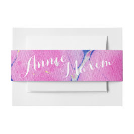 Rosa marmoriert einladungsbanderole