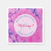 Rosa marmoriert serviette (Vorderseite)