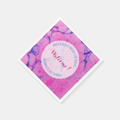 Rosa marmoriert serviette (Ecke)