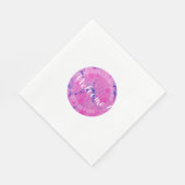 Rosa marmoriert serviette (Ecke)