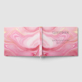 Rosa marmorierter Hintergrund Gästebuch (Voll)