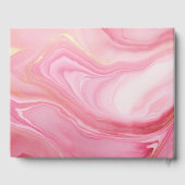 Rosa marmorierter Hintergrund Gästebuch (Rückseite)