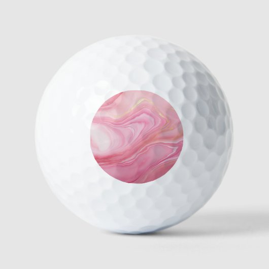 Rosa marmorierter Hintergrund Golfball (Vorderseite)