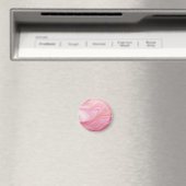 Rosa marmorierter Hintergrund Magnet (In Situ (Geschirrspüler))