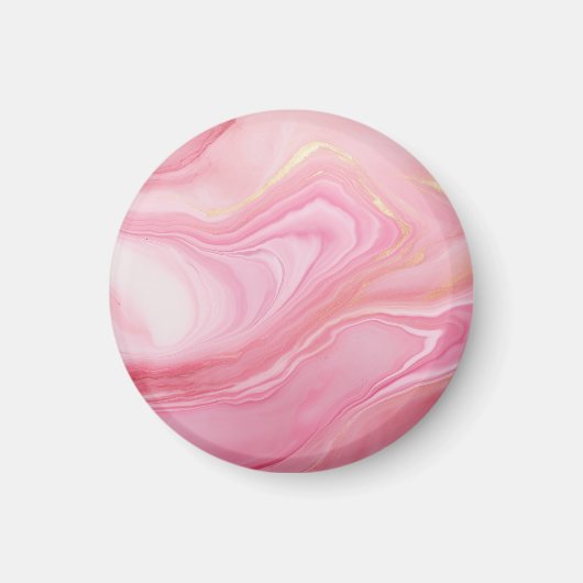Rosa marmorierter Hintergrund Magnet (Vorne)