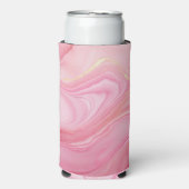 Rosa marmorierter Hintergrund Selters Dosenkühler (Seltzer Vorderseite)