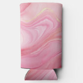 Rosa marmorierter Hintergrund Selters Dosenkühler (Rückseite)