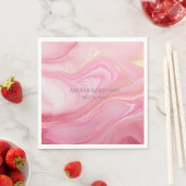 Rosa marmorierter Hintergrund Serviette (Beispiel)