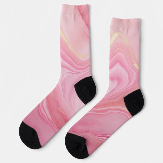 Rosa marmorierter Hintergrund Socken (Linkes Detail)