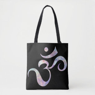 Rosa marmoriertes Om Tasche