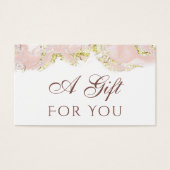 Rosa Marmorkarte (Vorderseite)