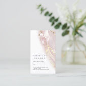 rosa Marmorkarte Visitenkarte (Stehend Vorderseite)