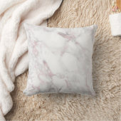 Rosa Marmorkissen mit gemustertem Rücken Kissen (Decke)