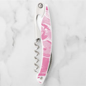 Rosa Marmormalerei Kellnermesser (Vorderseite)