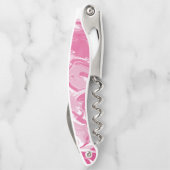 Rosa Marmormalerei Kellnermesser (Rückseite)