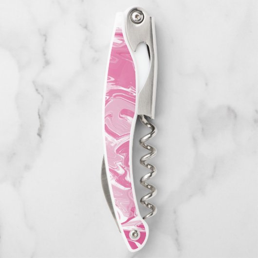 Rosa Marmormalerei Kellnermesser (Rückseite)
