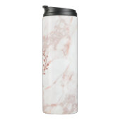 Rosa Marmormonogramm für alle Initial- und Namensf Thermosbecher (Nach rechts gedreht)