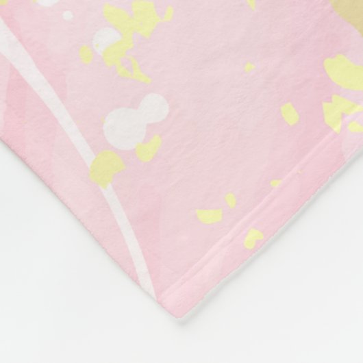 Rosa Marmormonogramm | Girly Modern Gold Glitzer Fleecedecke (Ecke)