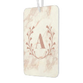 Rosa Marmormonogramm jedes Anfangs- und Namensmerk Autolufterfrischer (Links)