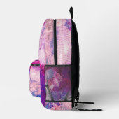 Rosa Marmormuster Bedruckter Rucksack (Rechts)