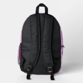 Rosa Marmormuster Bedruckter Rucksack (Rückseite)