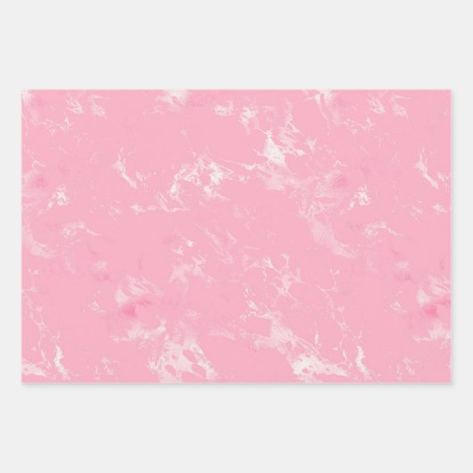 rosa Marmormuster Geschenkpapier Set (Vorderseite 3)