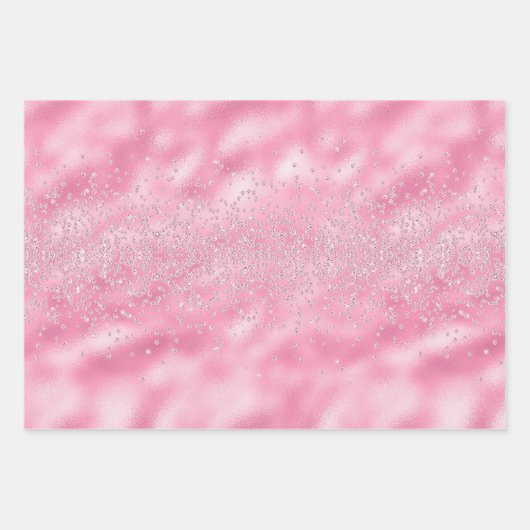 rosa Marmormuster Geschenkpapier Set (Vorderseite 2)