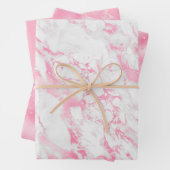 rosa Marmormuster Geschenkpapier Set (Beispiel)