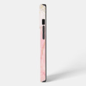 rosa Marmormuster iPhone Hülle (Linke Seite)