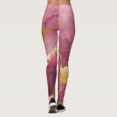 Rosa Marmormuster mit Gold Leggings (Rückseite)