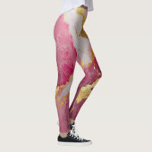 Rosa Marmormuster mit Gold Leggings (Rechts)