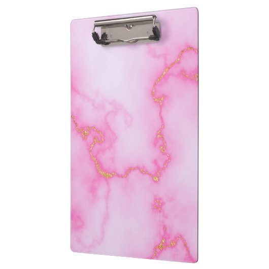 Rosa Marmorplatte Klemmbrett (Links)