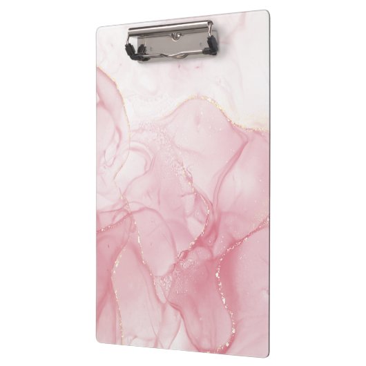 Rosa Marmorplatte Klemmbrett (Links)