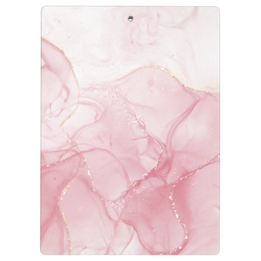 Rosa Marmorplatte Klemmbrett (Rückseite)