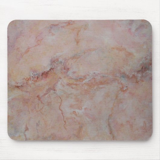 Rosa Marmorplatte Mousepad (Vorne)