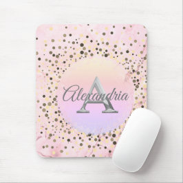 Rosa Marmorplatte Mousepad