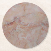 Rosa Marmorplatte Runder Pappuntersetzer (Vorderseite)